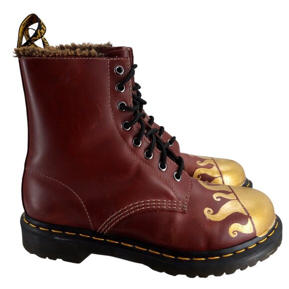 Dr Martens 1460 Serena Smooth Leather Combat Boots Size 39 US 8 Custom OOAK Sun - Picture 11 of 13